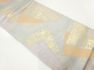 アンティーク　色紙に鳳凰・古典柄模様織出し袋帯（材料）